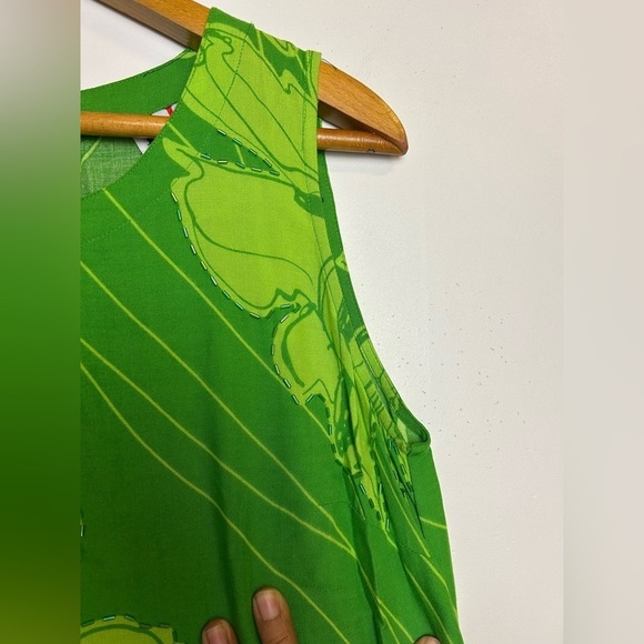 VTG Y2K R&K Originals Midi Dress Women Size 10 Beaded Sequins Floral Slits Hem - Picture 9 of 15